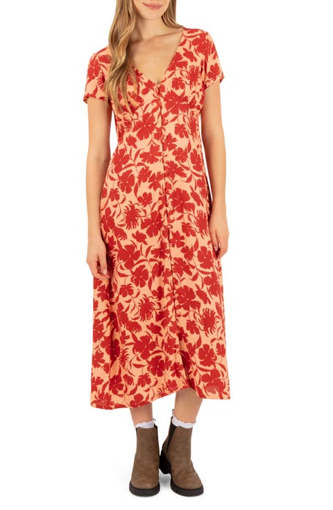 Sunset Floral Midi Dress