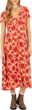 Hurley Sunset Floral Midi Dress