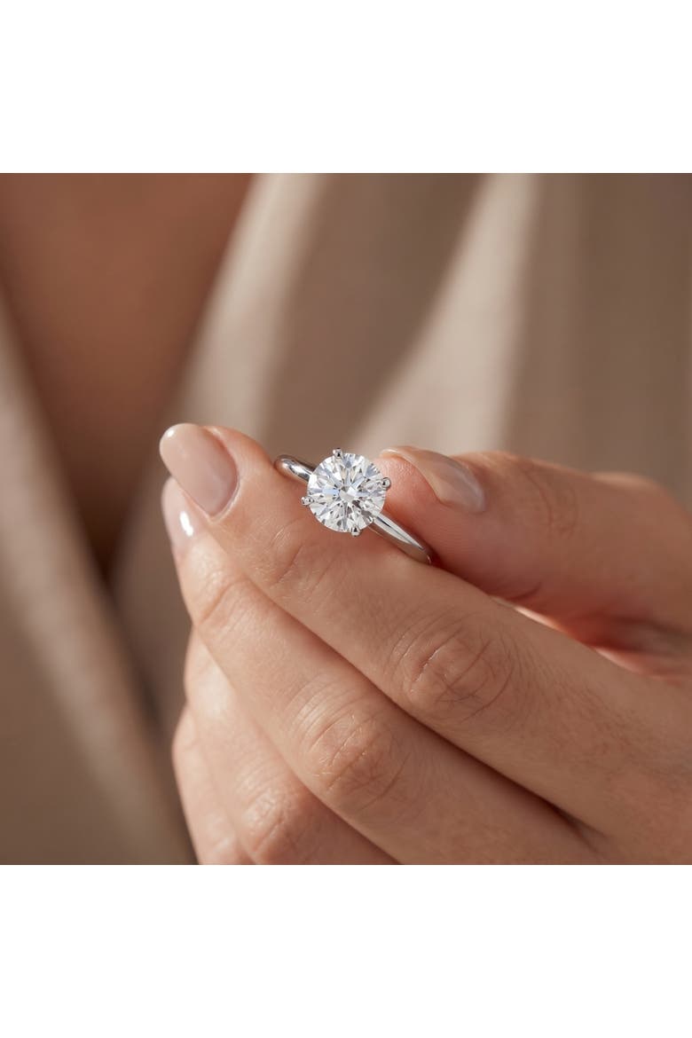 1ct Round Diamond Solitaire Engagement Ring Lab Grown, Alternate, color, 14k White Gold