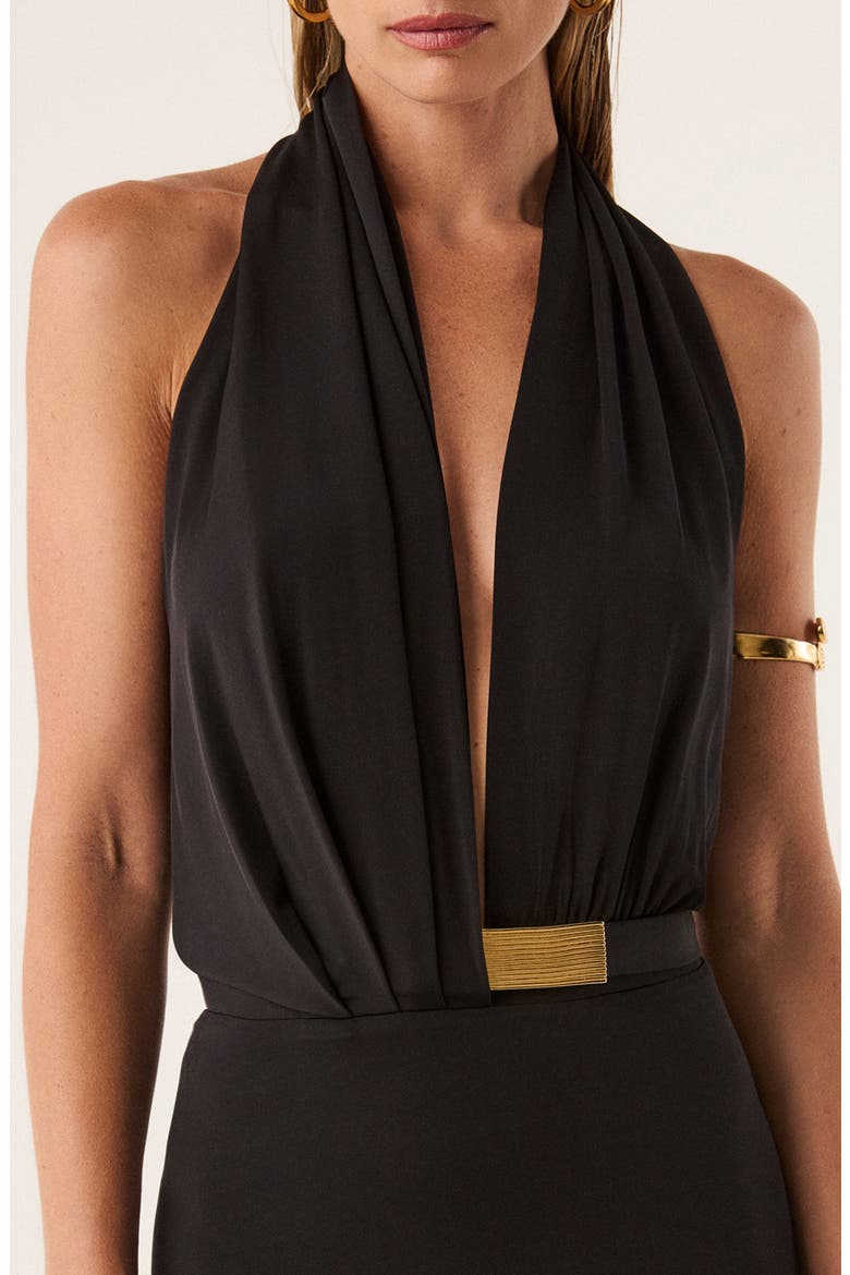 Rosana Sleeveless Maxi Cover-Up Dress, Alternate, color, BLACK