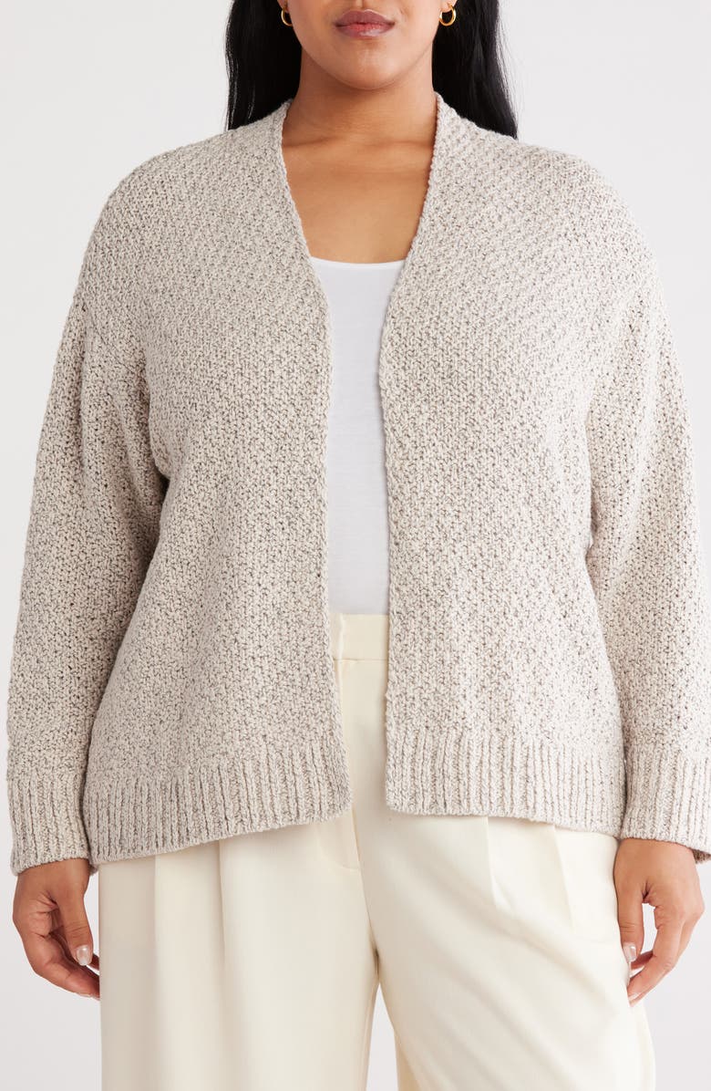 Eileen Fisher Open Front Organic Cotton Cardigan, Alternate, color, 