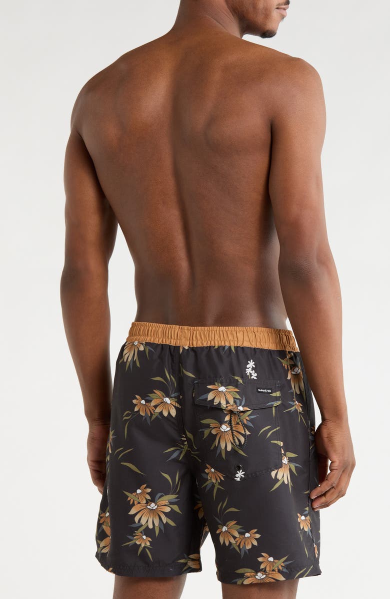 Quiksilver Everyday Water Repellent Coastal Flora Volley 6-Inch Swim Trunks, Alternate, color,