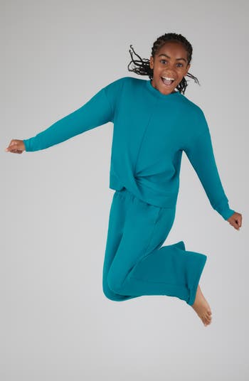 Kids' Fleece Sweatshirt & Wide Leg Pants Set