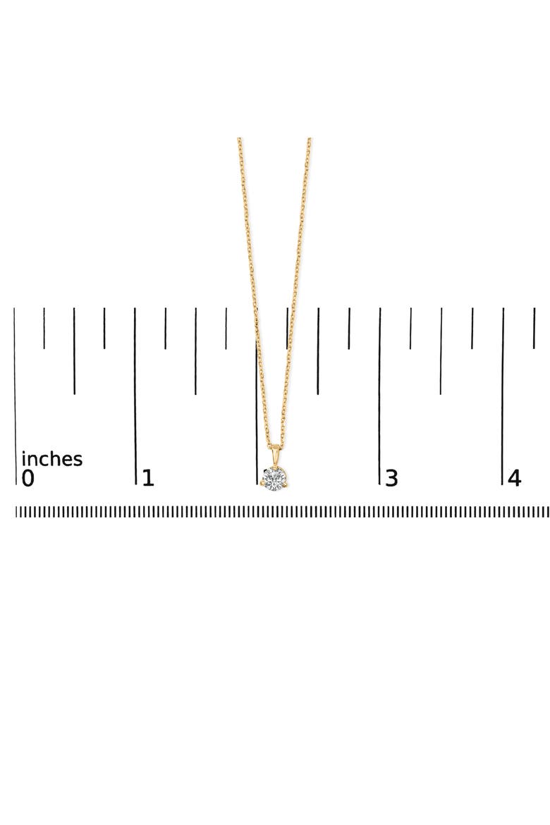 14K Yellow Gold 3/8 Cttw 3 Prong Martini Set Diamond Solitaire Pendant Necklace, Alternate, color, Yellow