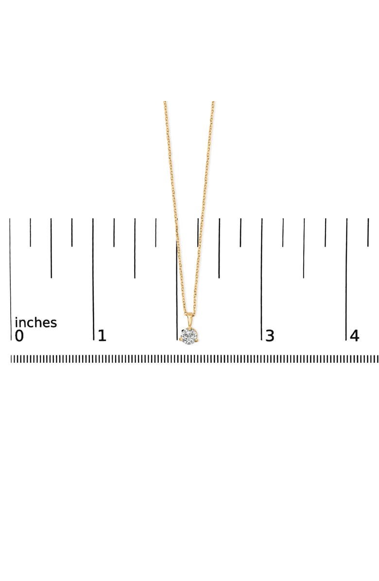 Haus of Brilliance 14K Yellow Gold 3/8 Cttw 3 Prong Martini Set Diamond Solitaire Pendant Necklace, Alternate, color, Yellow