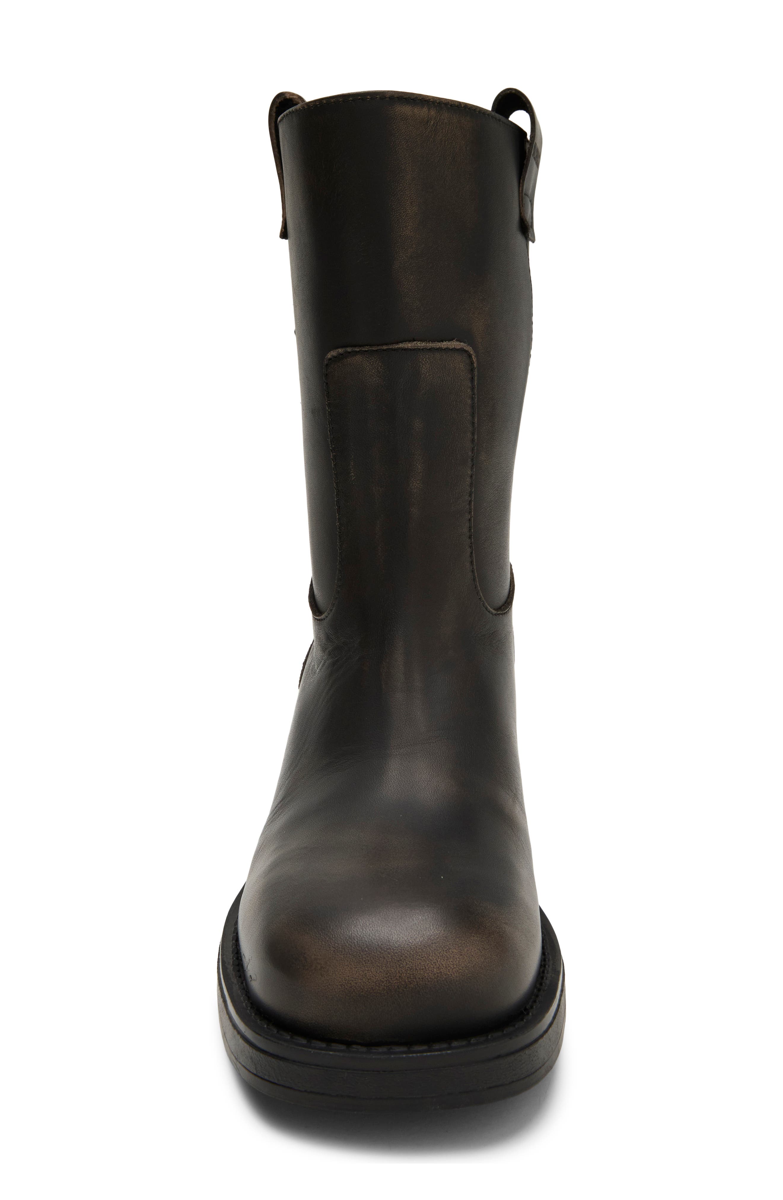 Rajan Round Toe Short Boot, Alternate, color, BRUSHED BROWN