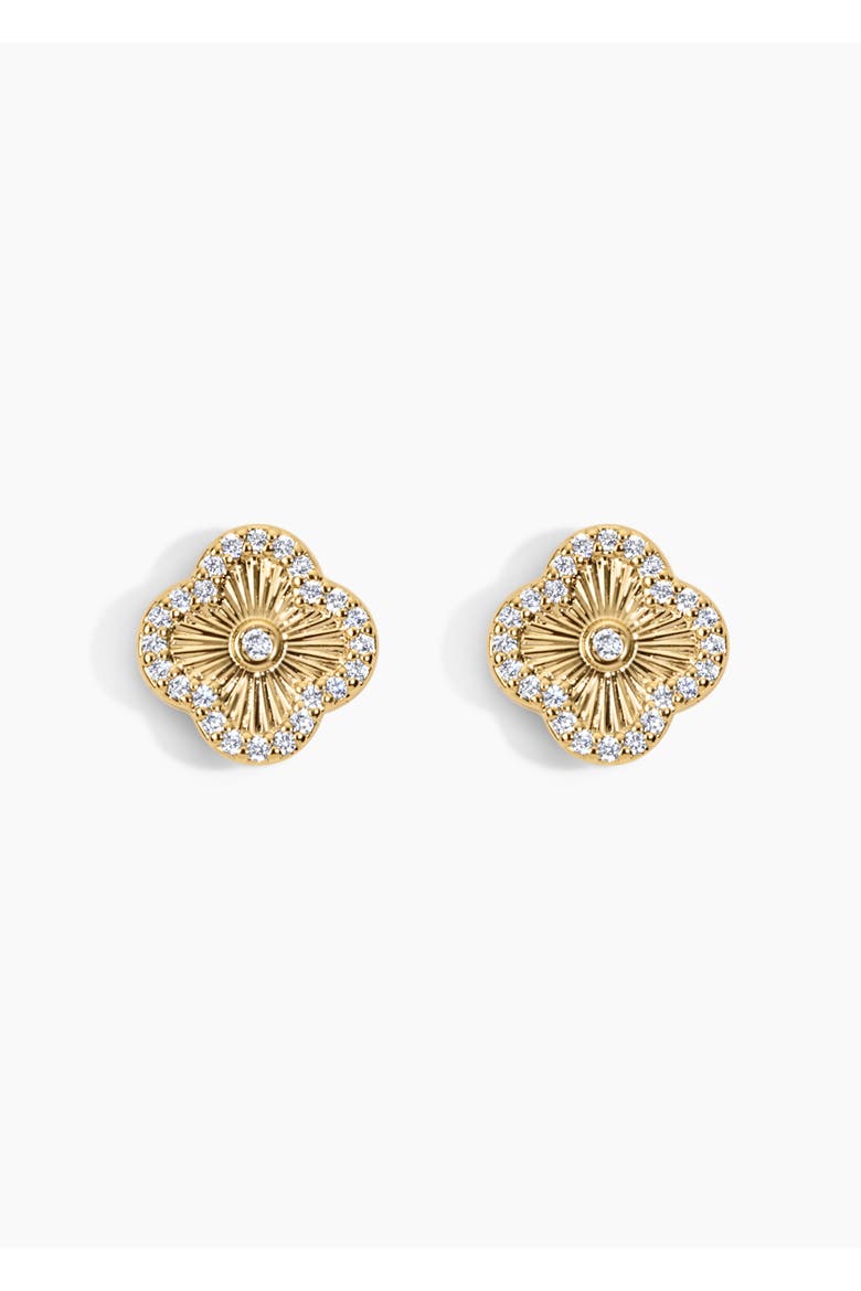 Icon Clover Stud Earrings, Main, color, Gold