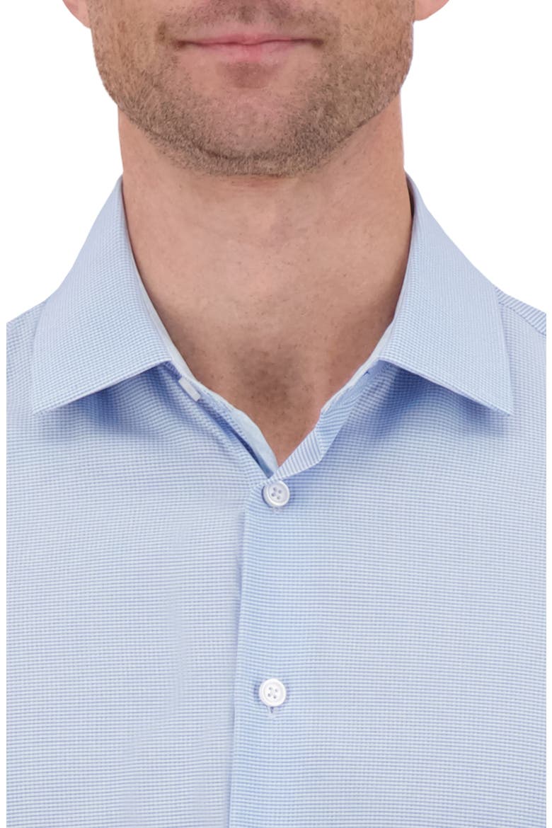 Slim Fit Check Print Performance Dress Shirt, Alternate, color, 49 LIGHT BLUE