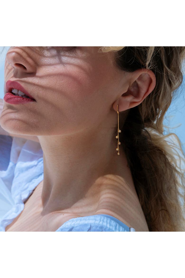Lab-Grown Diamond Drop Earrings 14k, Alternate, color, Yellow Gold
