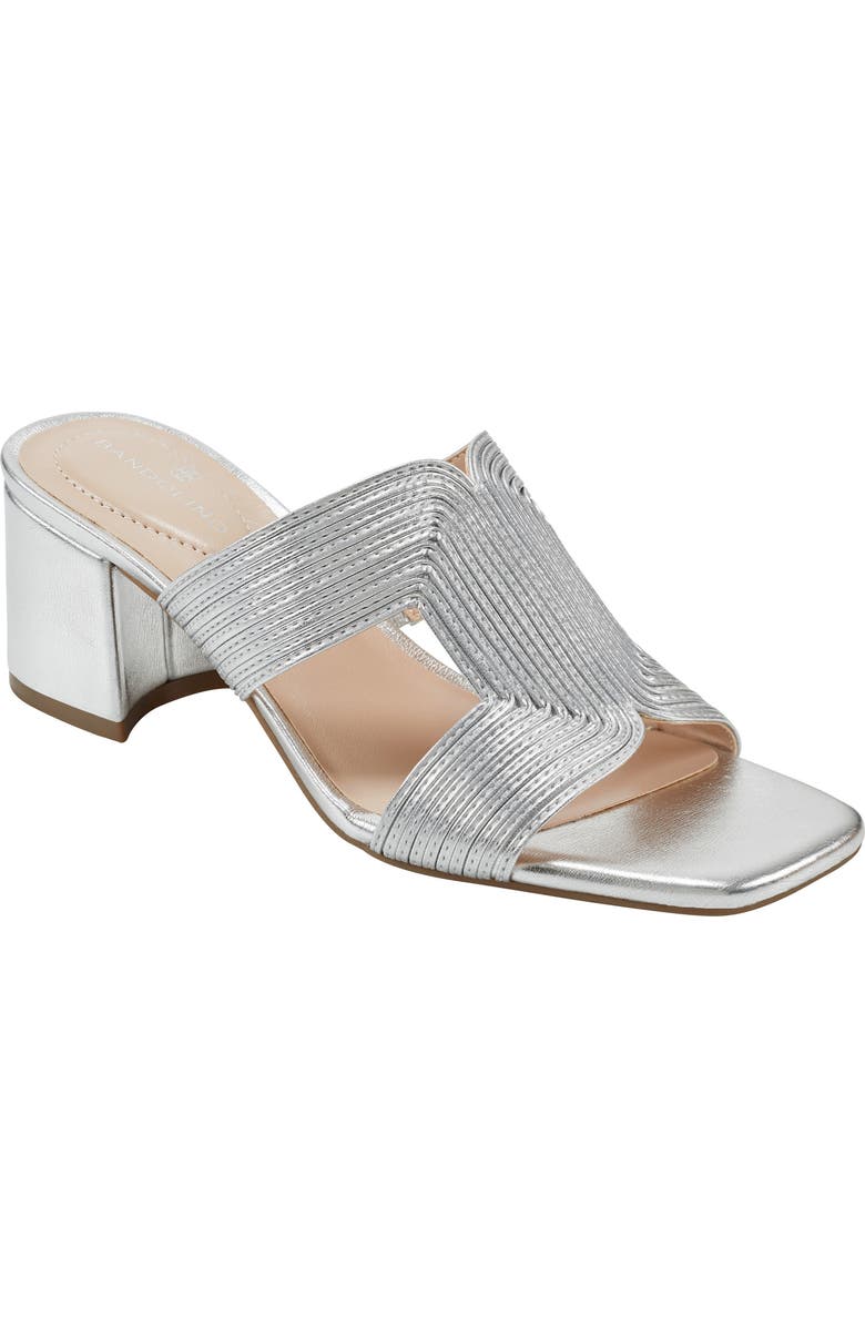 Bandolino Merily 3 Heeled Sandal, Main, color, Silver
