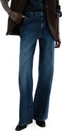 MANGO Slant Pocket Mid Rise Wide Leg Jeans