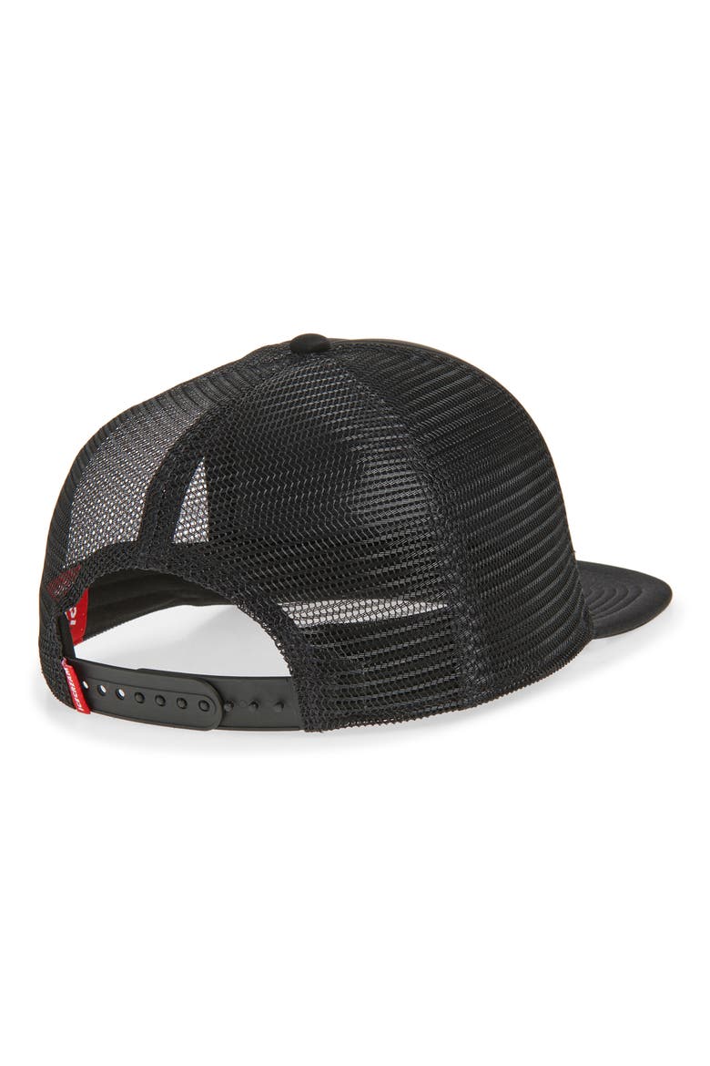 Eye See Snapback Trucker Hat, Alternate, color, BLACK