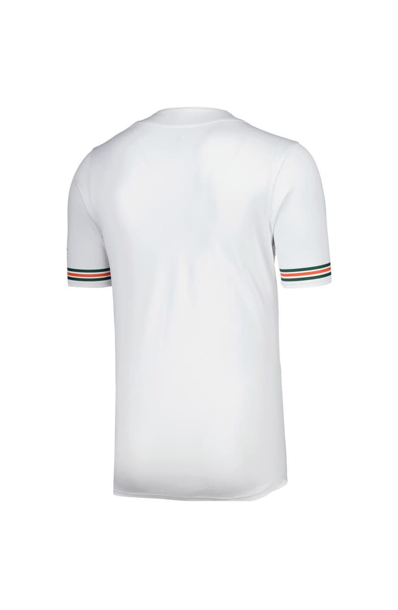 adidas Men's adidas White Miami Hurricanes Replica Baseball Jersey, Alternate, color, White