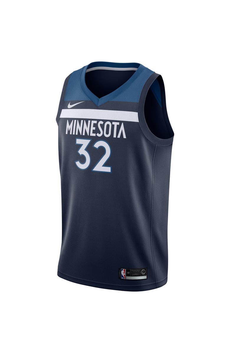 Nike Men's Nike Karl-Anthony Towns Navy Minnesota Timberwolves Swingman Jersey - Icon Edition, Alternate, color,
