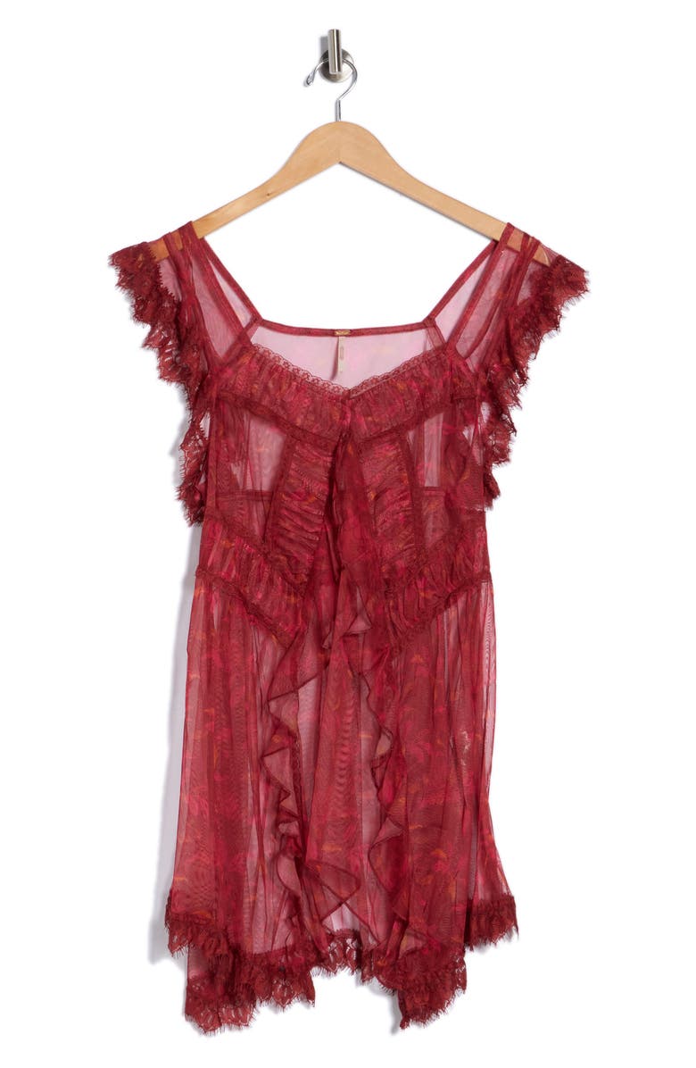 Free People Ivie Tunic, Alternate, color, Wine