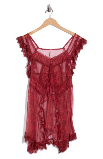 Free People Ivie Tunic In Burgundy