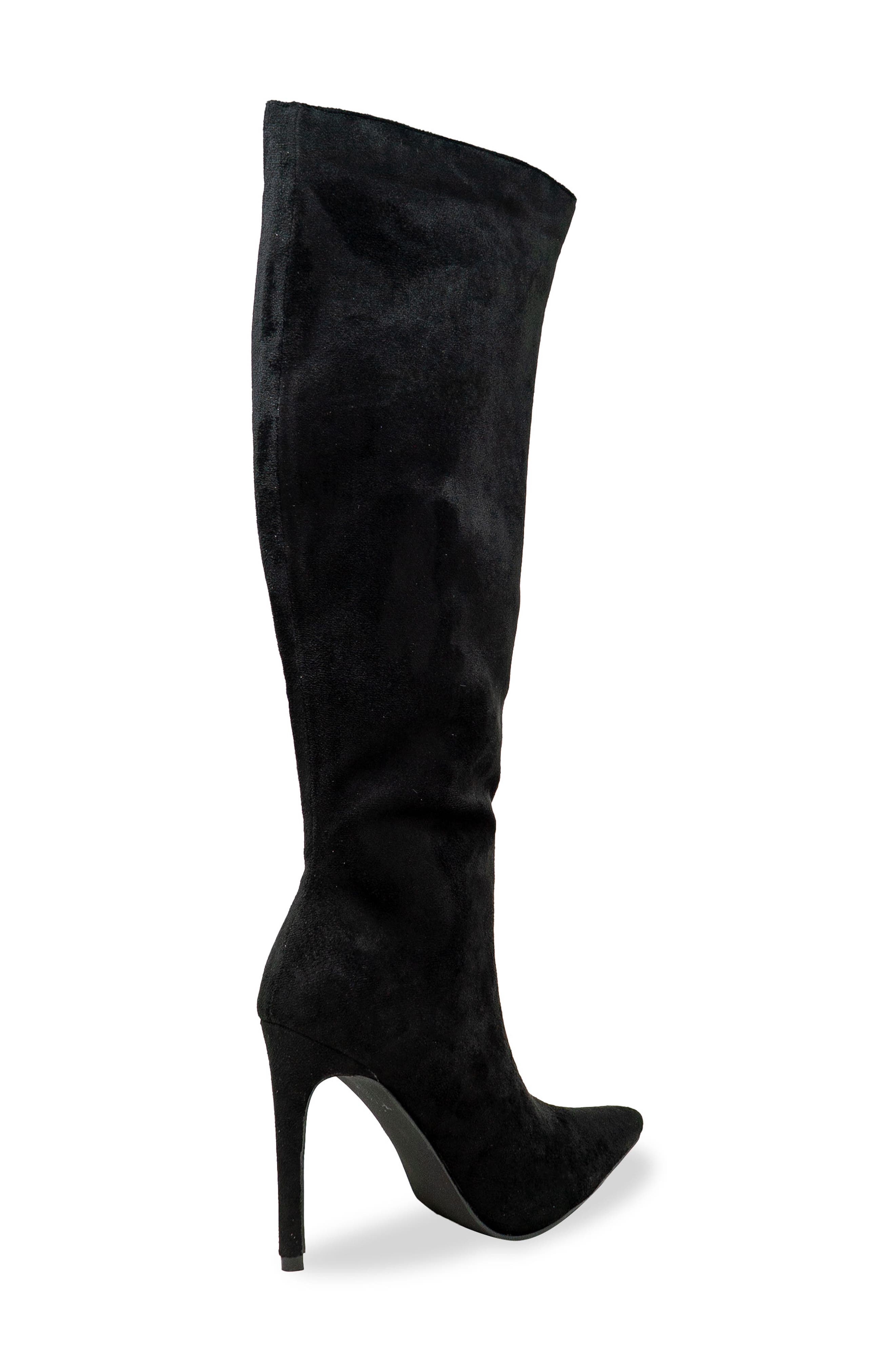 CHASE AND CHLOE Knee High Boot, Alternate, color, Black