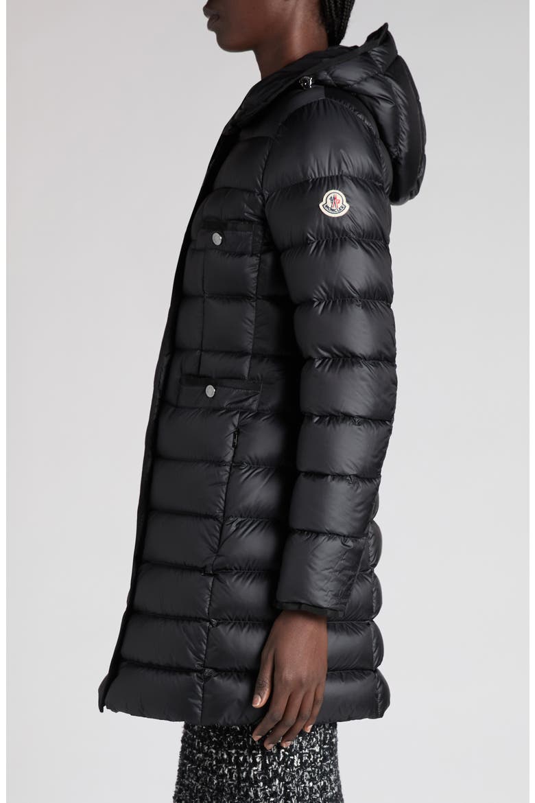 Hirma Down Long Parka, Alternate, color, BLACK
