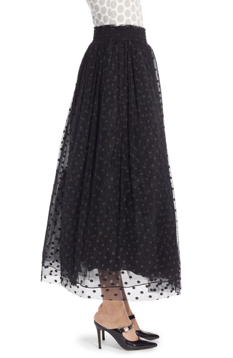 Halogen<sup>®</sup> x Atlantic-Pacific Polka Dot Tulle Maxi Skirt, Alternate, color, 