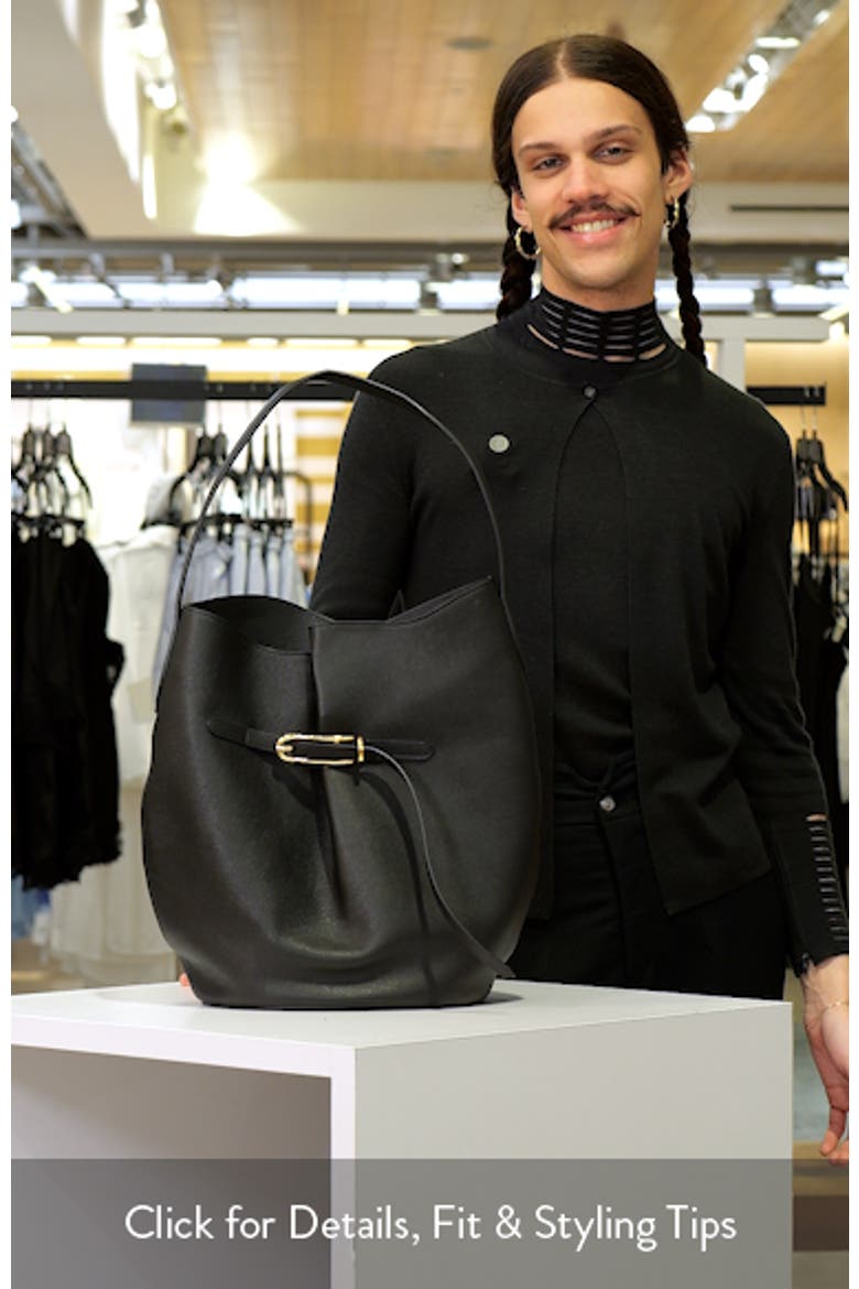 Large Belted Calfskin Bucket Bag video