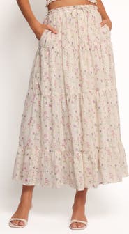 Petal & Pup Amberlyn Embroidered Tiered Maxi Skirt