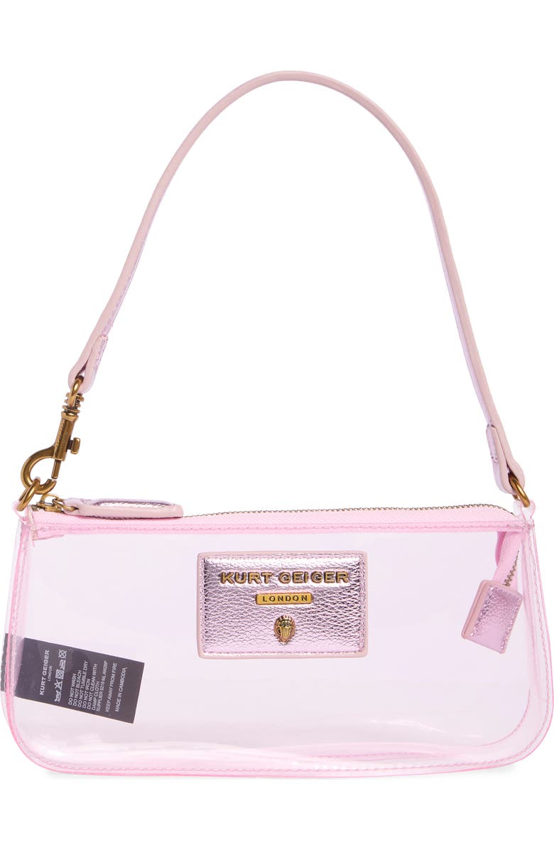 KG Kurt Geiger Highgate Vinyl Wristlet, Main, color, Light/ Pastel Pink