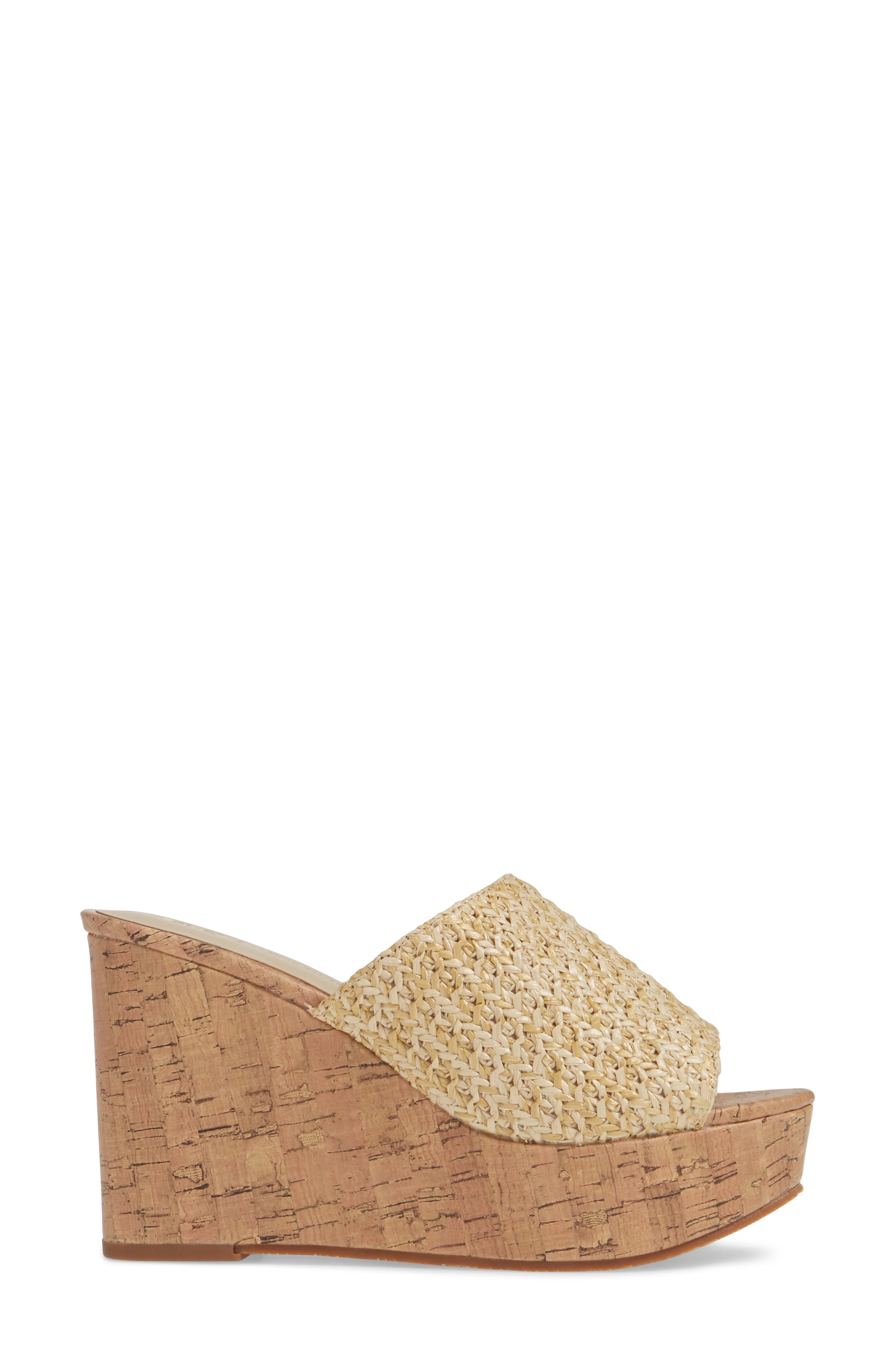 Perennial Vegan Wedge Sandal, Alternate, color, NATURAL RAFFIA