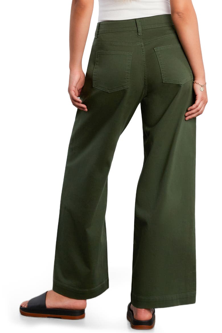 Jackie Side Slit High Waist Wide Leg Jeans, Alternate, color, BLACK FOREST
