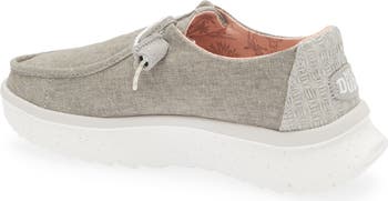 Wendy Peak Chambray Slip-On Moc Toe Shoe