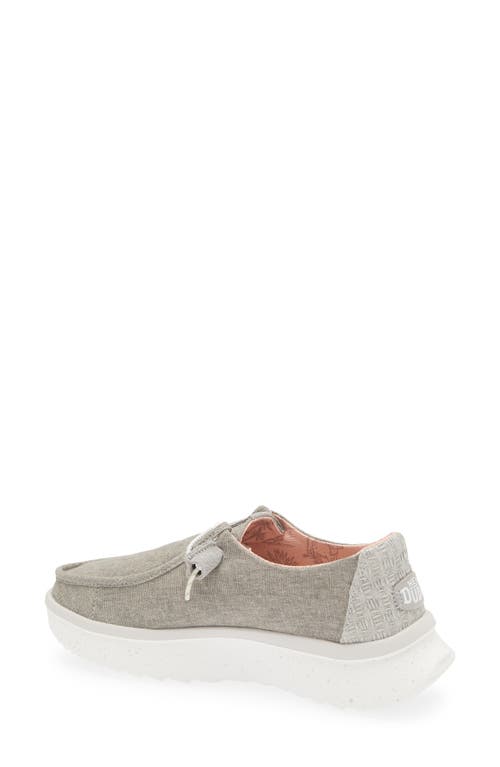 Hey Dude Wendy Peak Chambray Slip-on Moc Toe Shoe In Walnut