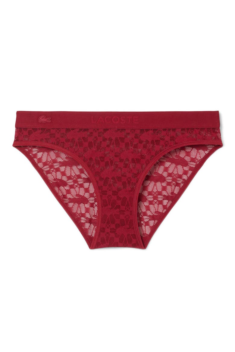 Lace Bikini Briefs, Alternate, color, BORDEAUX