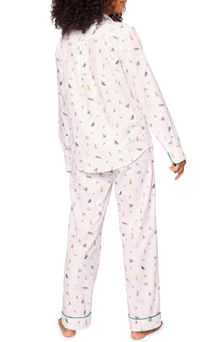 Petite Plume Jingle Paws Cotton Pajamas, Alternate, color,