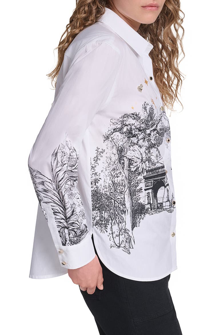 Paris Scene Graphic Shirt, Alternate, color, WHITE