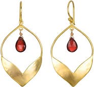 Satya Jewelry Infinite Possibilities Garnet Lotus Earrings