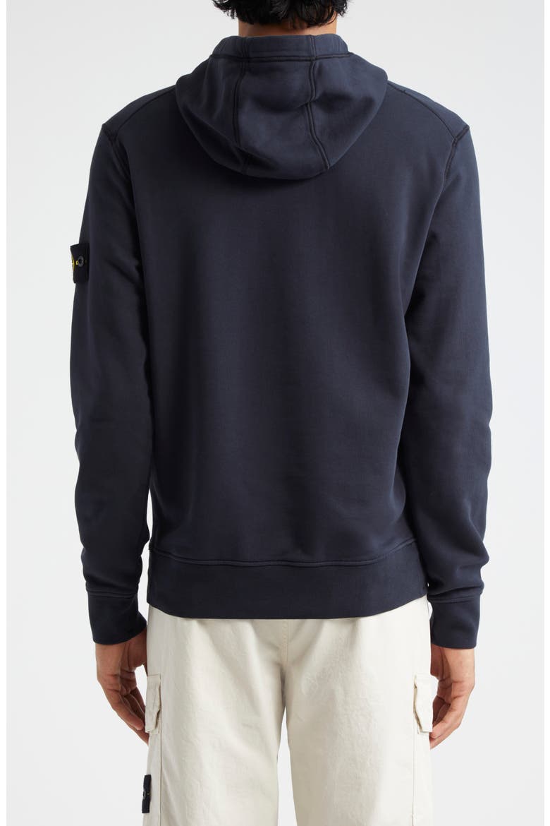 Logo Patch Cotton Hoodie, Alternate, color, NAVY BLUE