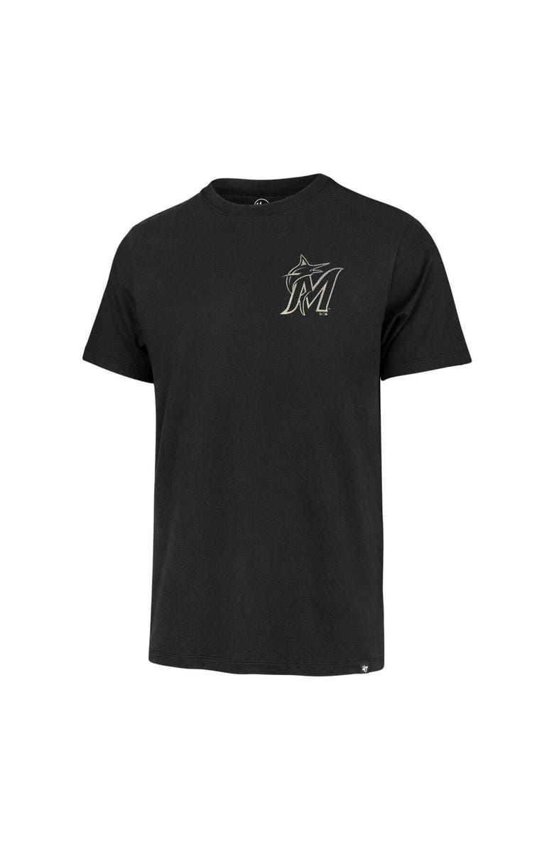 '47 Men's '47 Black Miami Marlins Turn Back Franklin T-Shirt, Alternate, color, Black