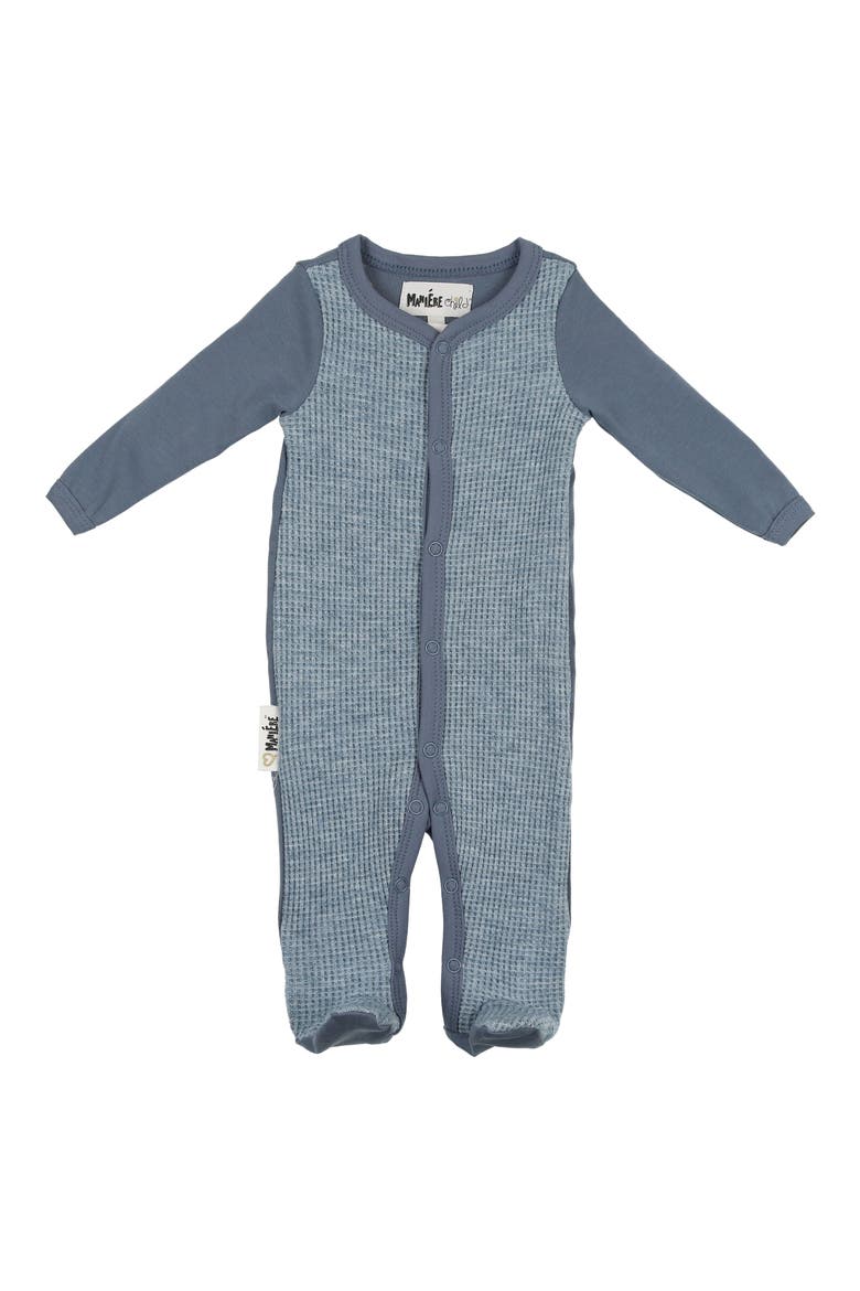 Cotton Blend Footie, Main, color, DUSTY BLUE