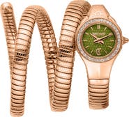 Just Cavalli Coiled Snake Bracelet Watch, 22mm x 35mm