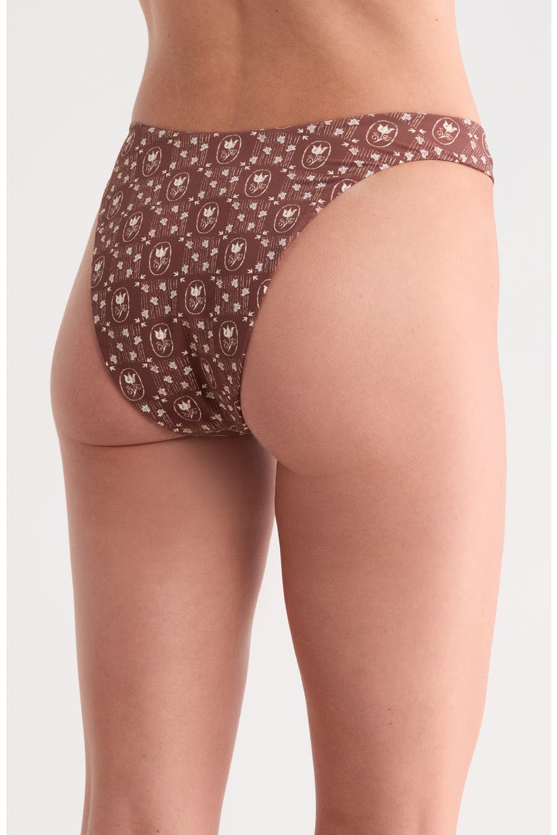 Dive In High Waist Bikini Bottoms, Alternate, color, CHOCOLATE BLOOM