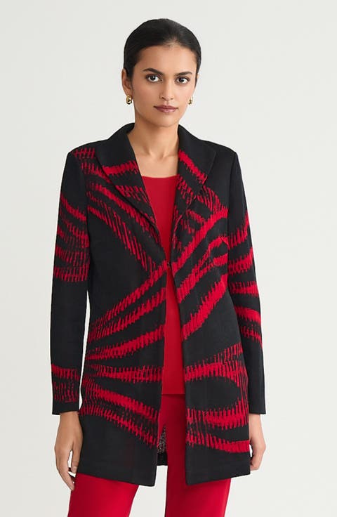 Heritage Two-Tone Jacquard Wave Knit Jacket