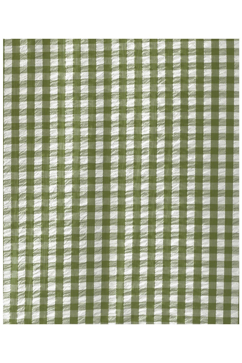Cotton Seersucker Duvet Bed Cover, Alternate, color, Dried Basil Gingham