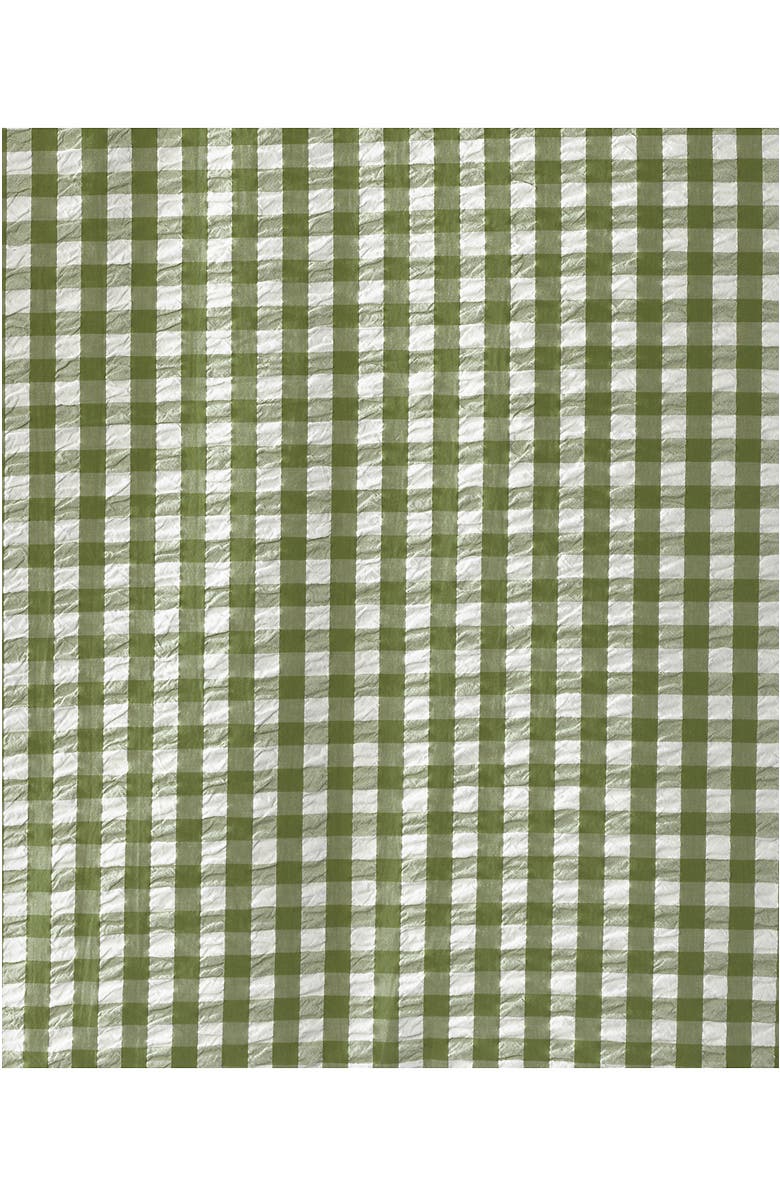 Lands' End Cotton Seersucker Duvet Bed Cover, Alternate, color, Dried Basil Gingham