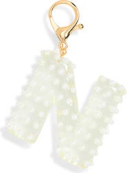 Leith Faux Pearl Initial Bag Charm