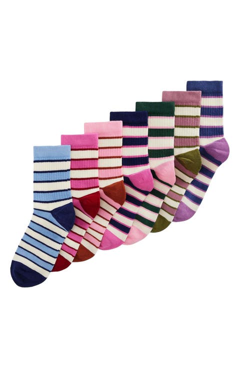 Kids' 7-Pack Ribbed Socks