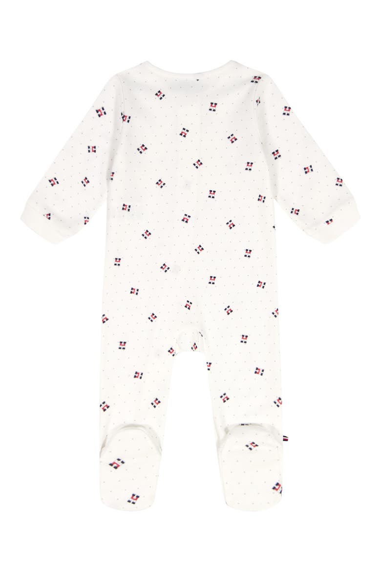 Allover Logo Footie, Alternate, color, WHITE