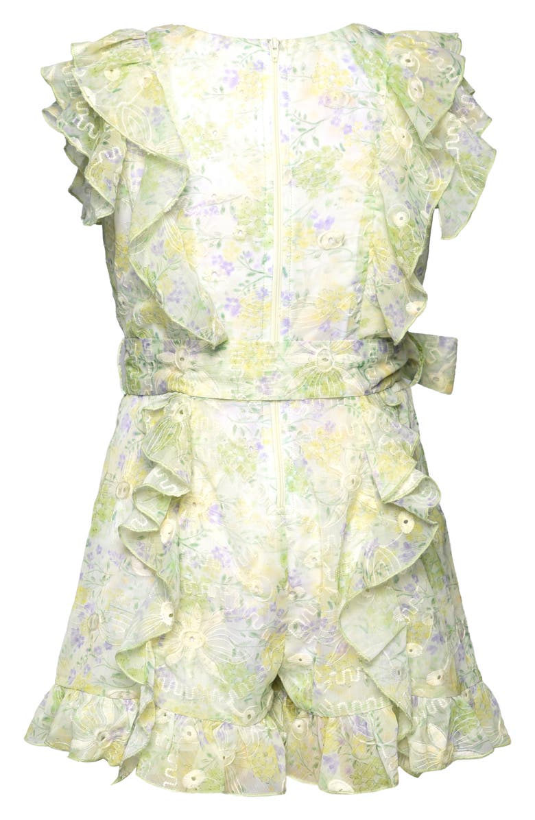 Truly Me Kids' Floral Ruffle Romper, Alternate, color, Yellow Multi