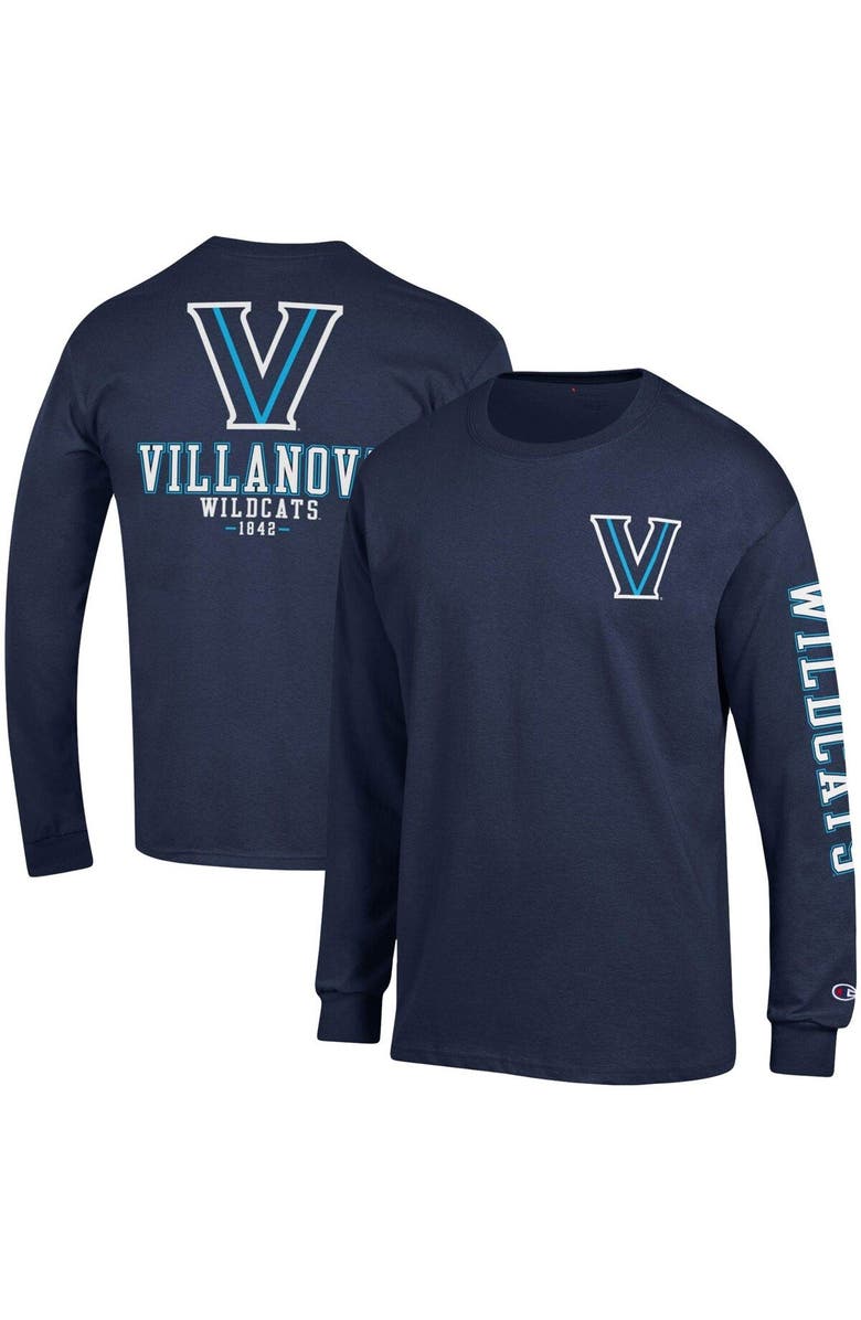 Champion Men's Champion Navy Villanova Wildcats Team Stack Long Sleeve T-Shirt, Main, color, 