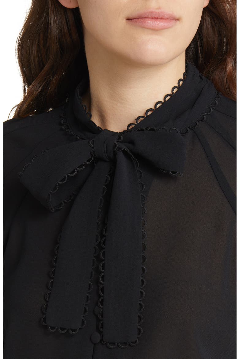 Julinaa Long Sleeve Blouse, Alternate, color, BLACK