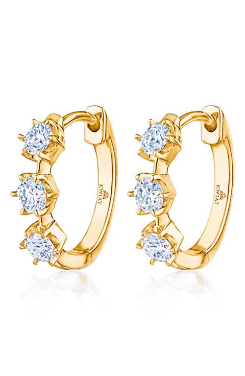 Starry Night Diamond Huggie Hoop Earrings