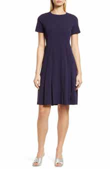 Tahari ASL Fit & Flare Stretch Crepe Dress